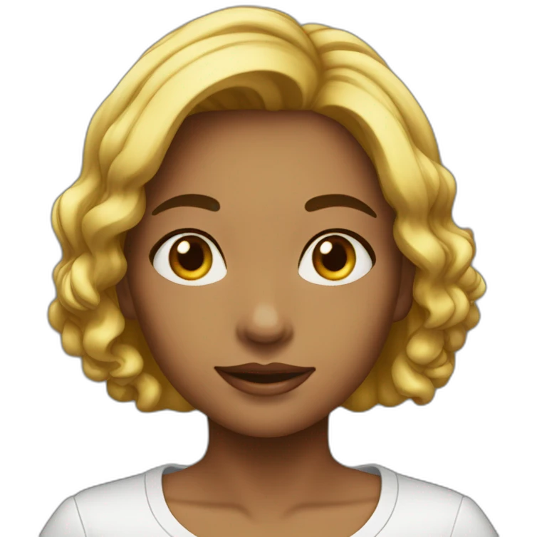 アメリカの女の子・ショートヘア・金髪 emoji