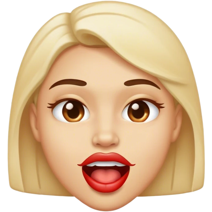 Lip bite sexy face emoji