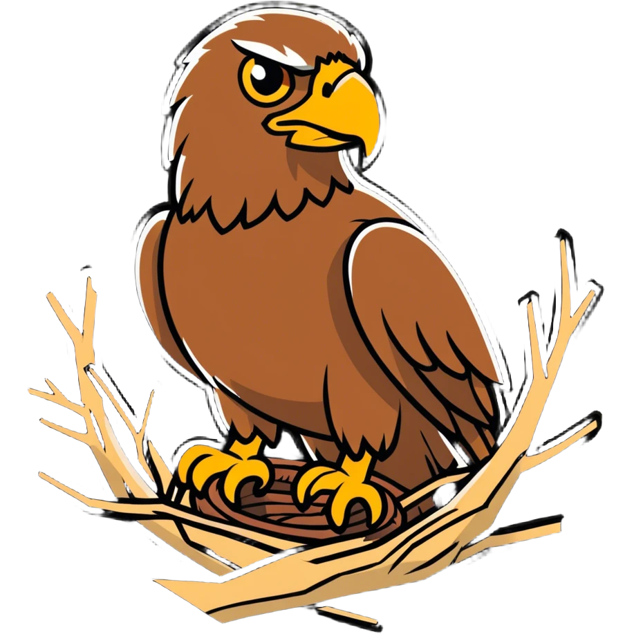 The eagle in the nest. emoji