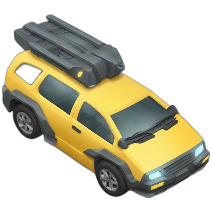 Voiture de port du futur emoji