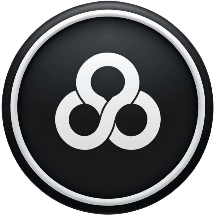 Black circle with “MB” written on in the middle of it. Nothing else emoji