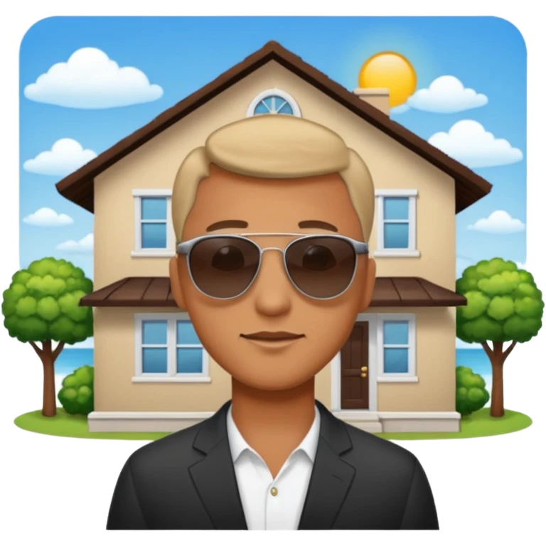 hombre comprando  una casa emoji