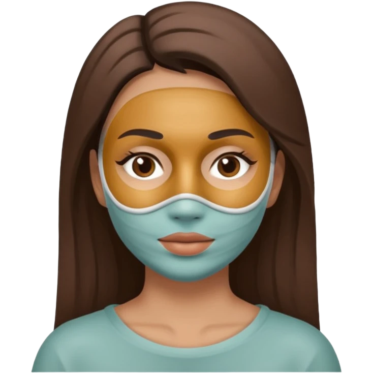 women beauty facial mugclay mask emoji