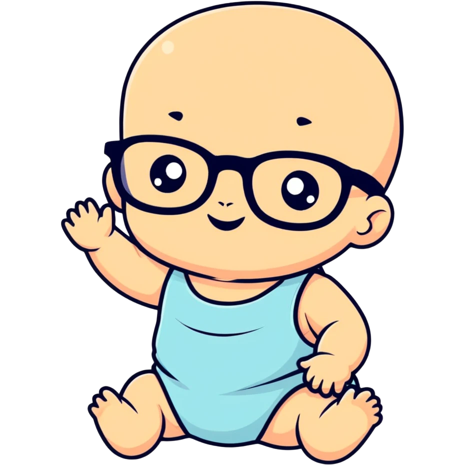 Nerdy Baby  emoji