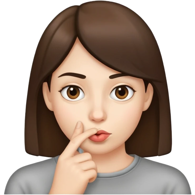 sneaky face with finger over lips emoji