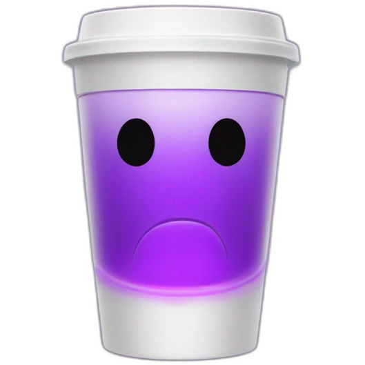 mysterious purple drink in a plastic white cup emoji