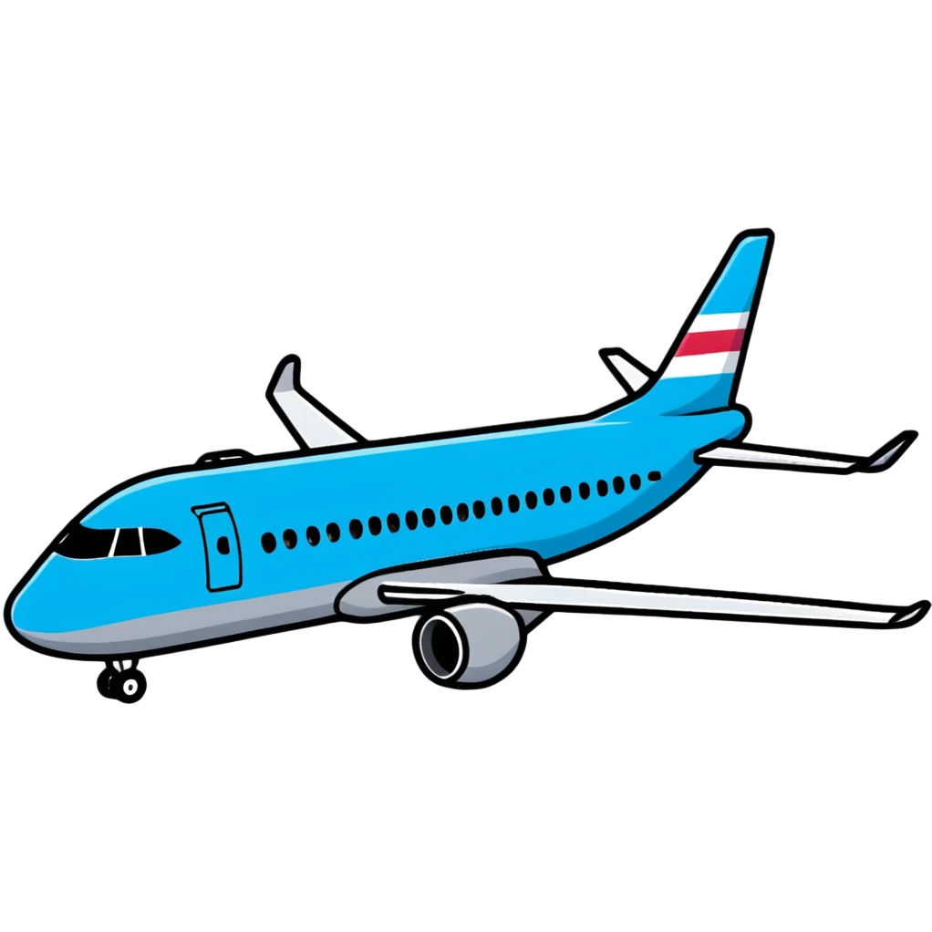 Aeromexico airplane with blue and silver colors emoji