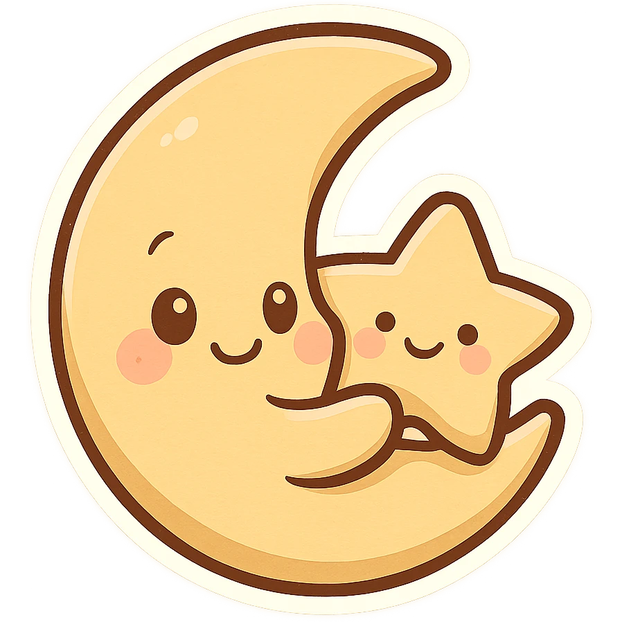 Moon and star emoji