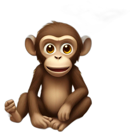 Drunk monkey in the dessert emoji