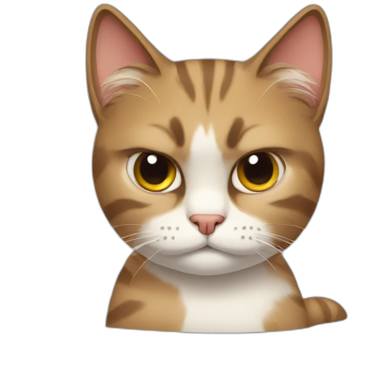 Cat grumpy emoji