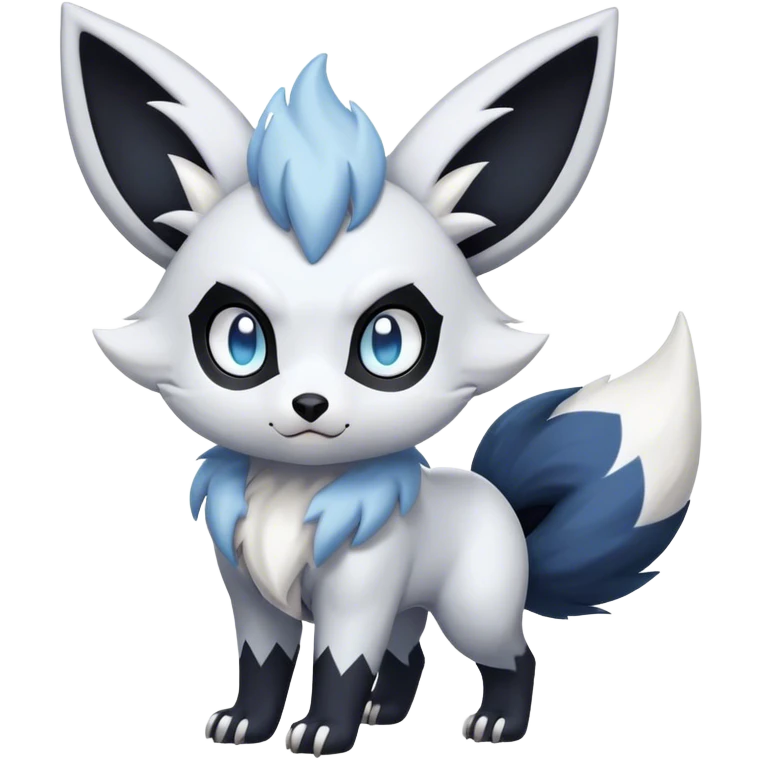 Cool Cute Kawaii Absol-Zorua-Pokemon-fakemon-hybrid-animal Full Body  emoji
