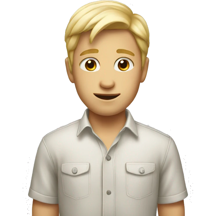 Blond haired boy in shirt  emoji