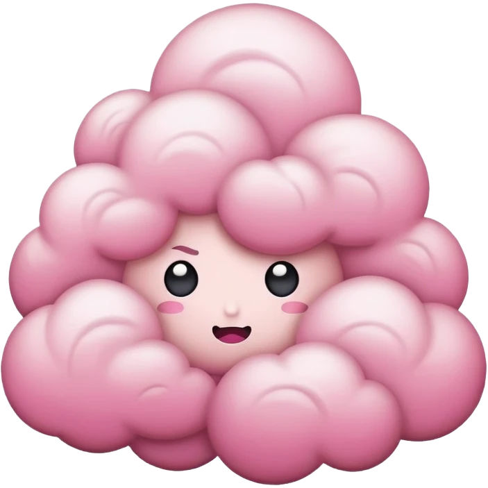 Pink clouds and thunder  emoji