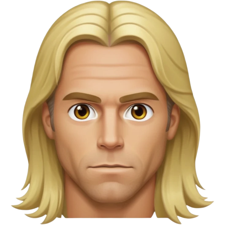 Shawn Michaels with hazel eyes, long blonde hair emoji