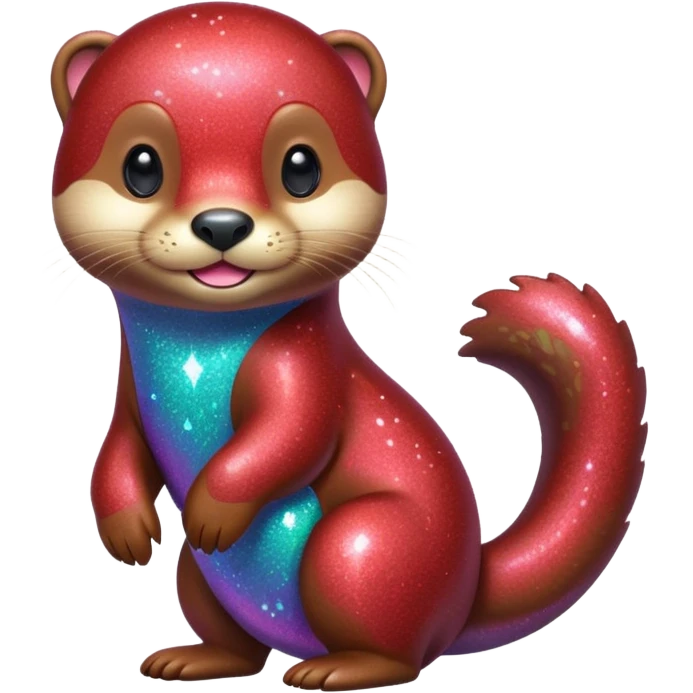 red glitter otter emoji