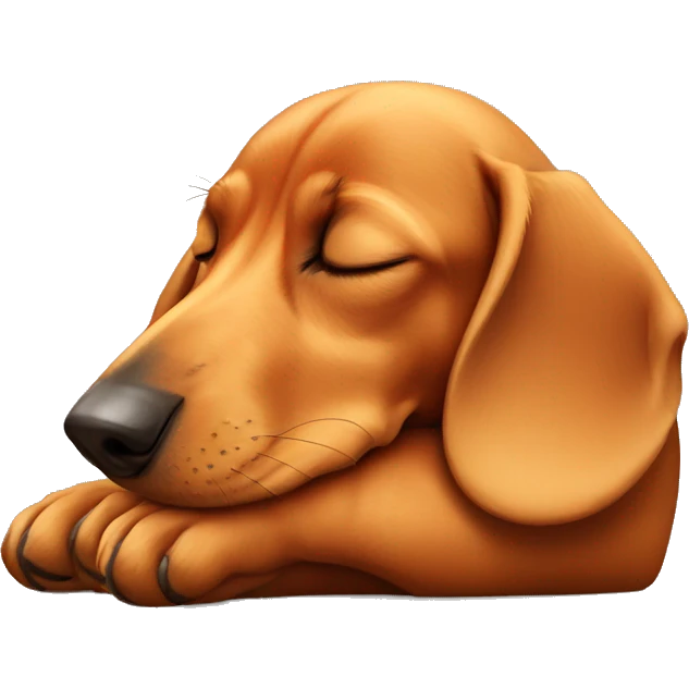 Dachshund sleeping emoji
