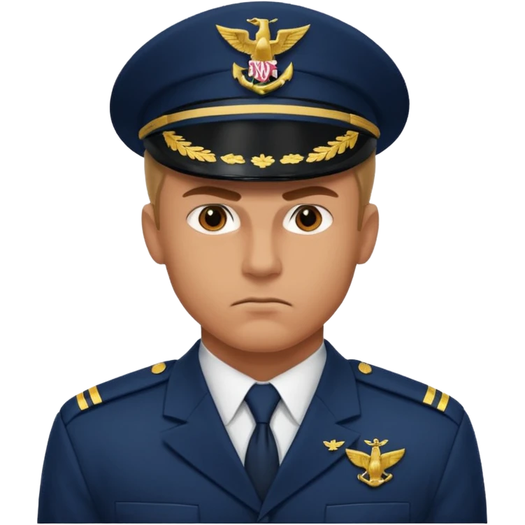 a big powerful fighter of the navy emoji
