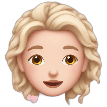 cute blush emoji