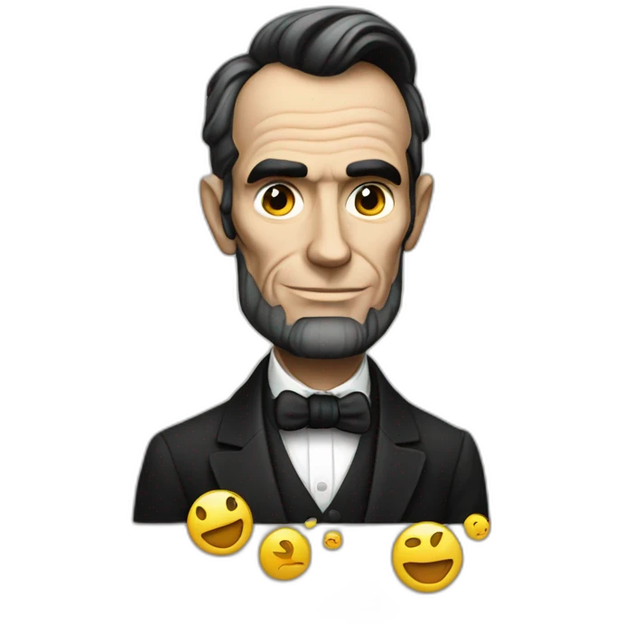 Lincoln is on his phone emoji