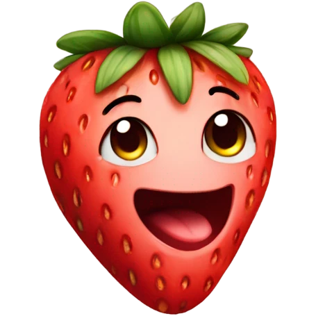 Strawberry cute as can be emoji