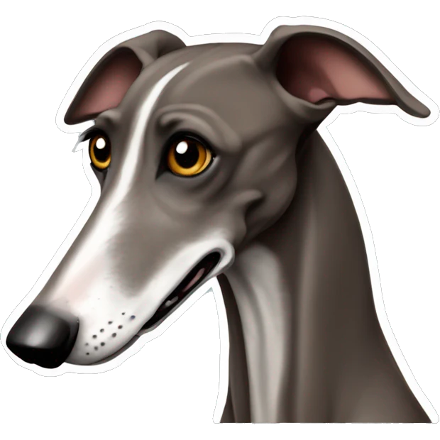 galgo marrón oscuro  emoji