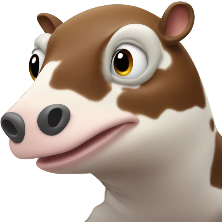 Platapys riding a cow  emoji