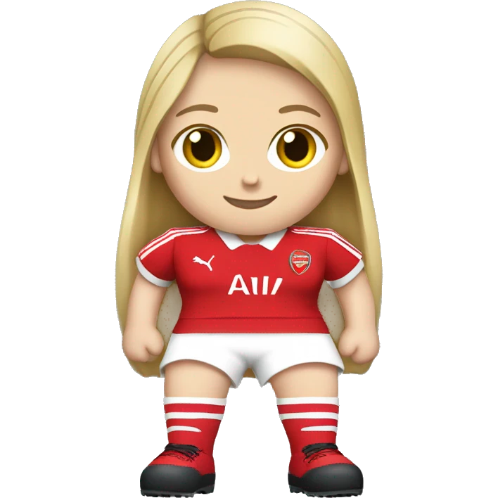 Full body white Girl in Arsenal uniform  emoji