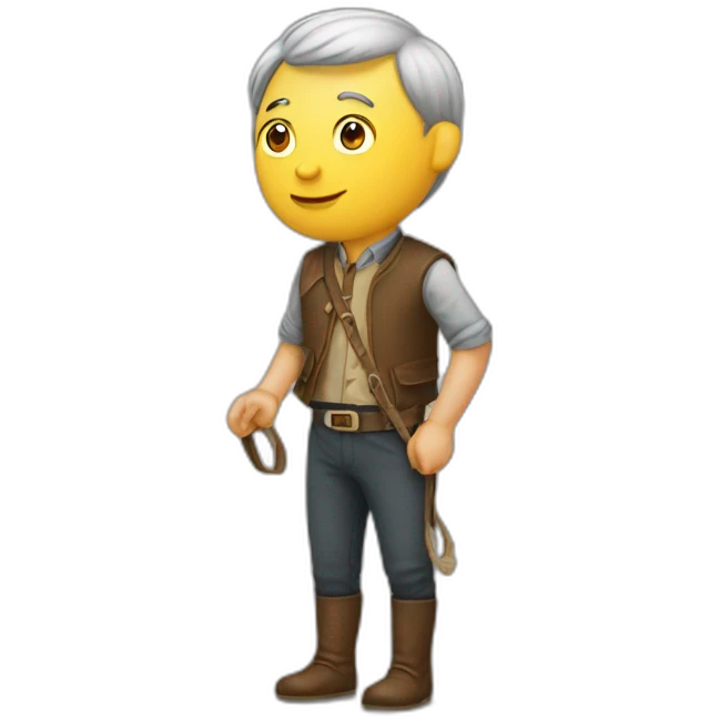 Homme queue de cheval emoji