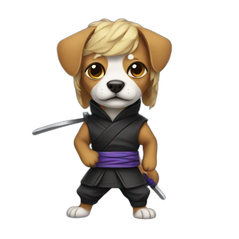 dog dressed as ninja emoji