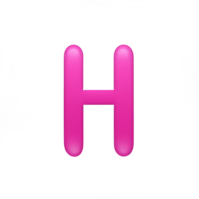 pink bubble letter H  emoji