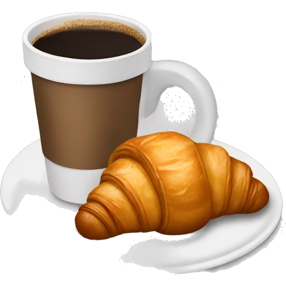 Croissant and coffee   emoji