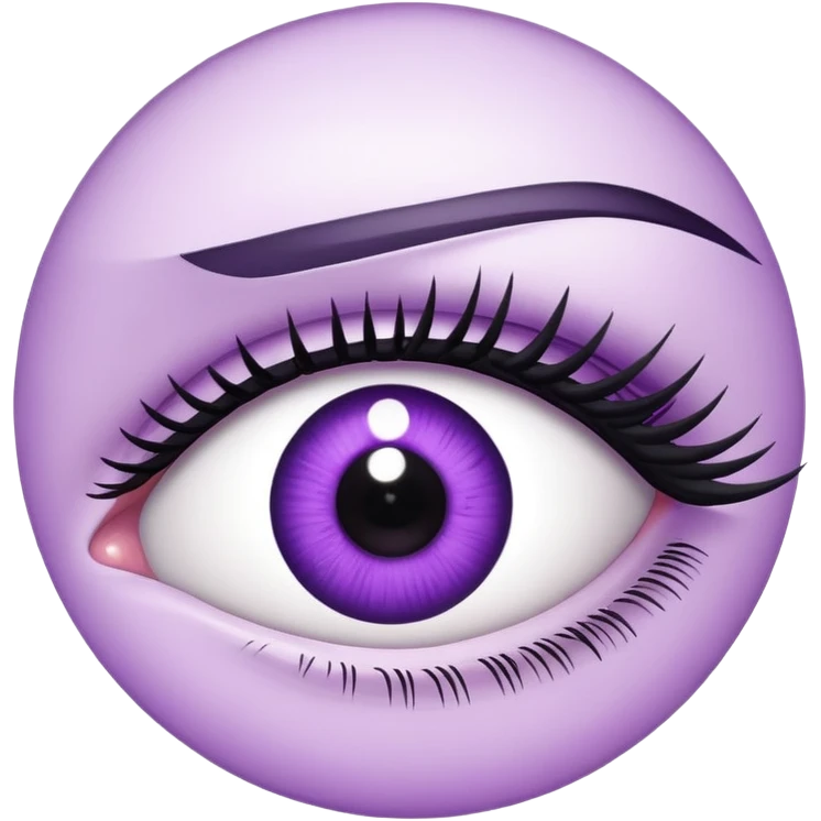 Purple eye with long beautiful lashes emoji