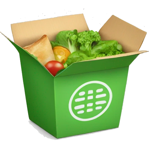 green food takeaway box emoji