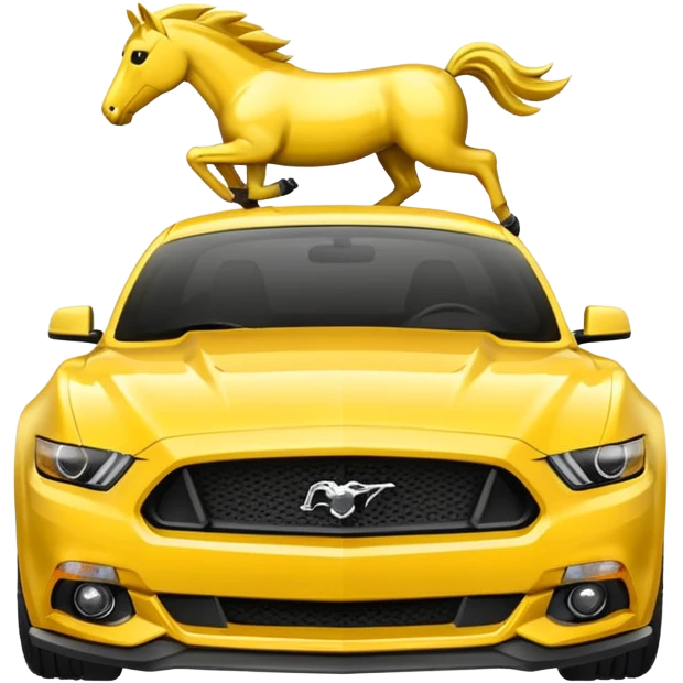 Create a mustang 309 emoji in yellow colour  emoji