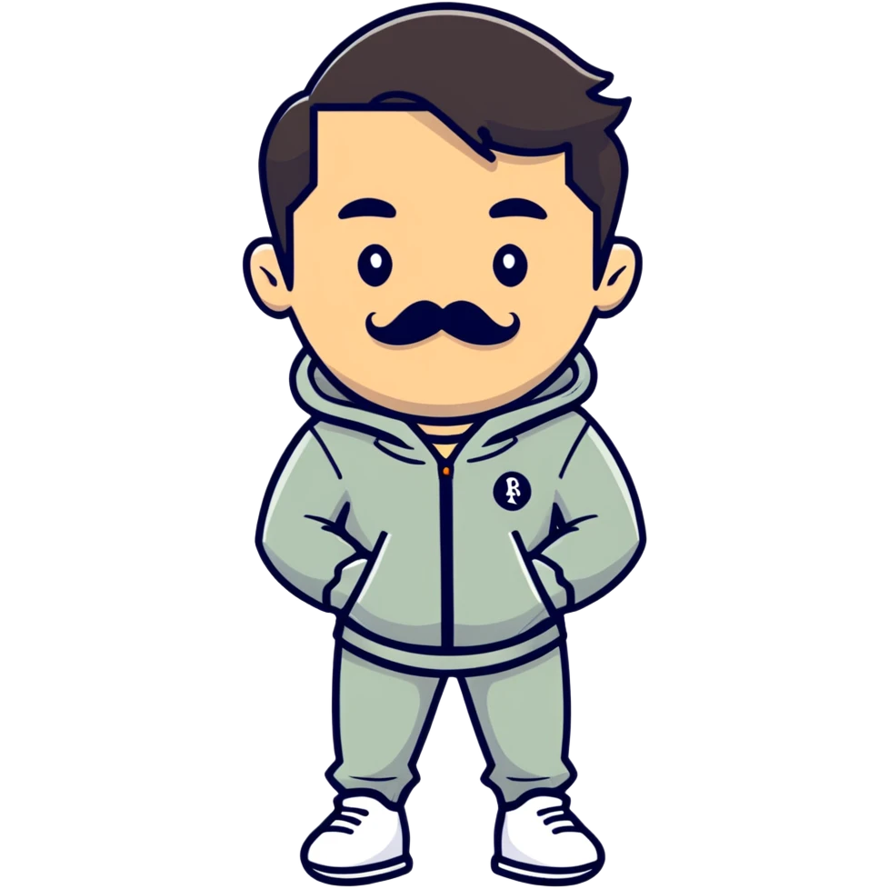 Recep İvedik, Turkish comedy film character with mustache, tracksuit emoji