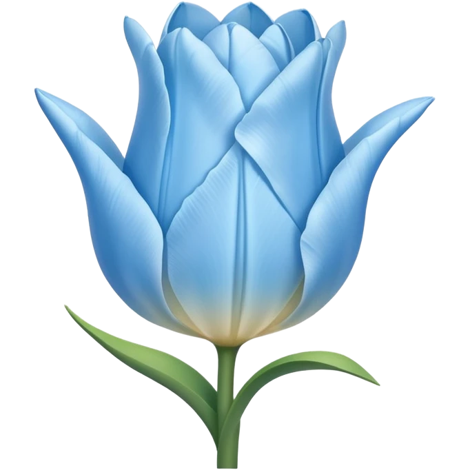 a single light blue tulip emoji