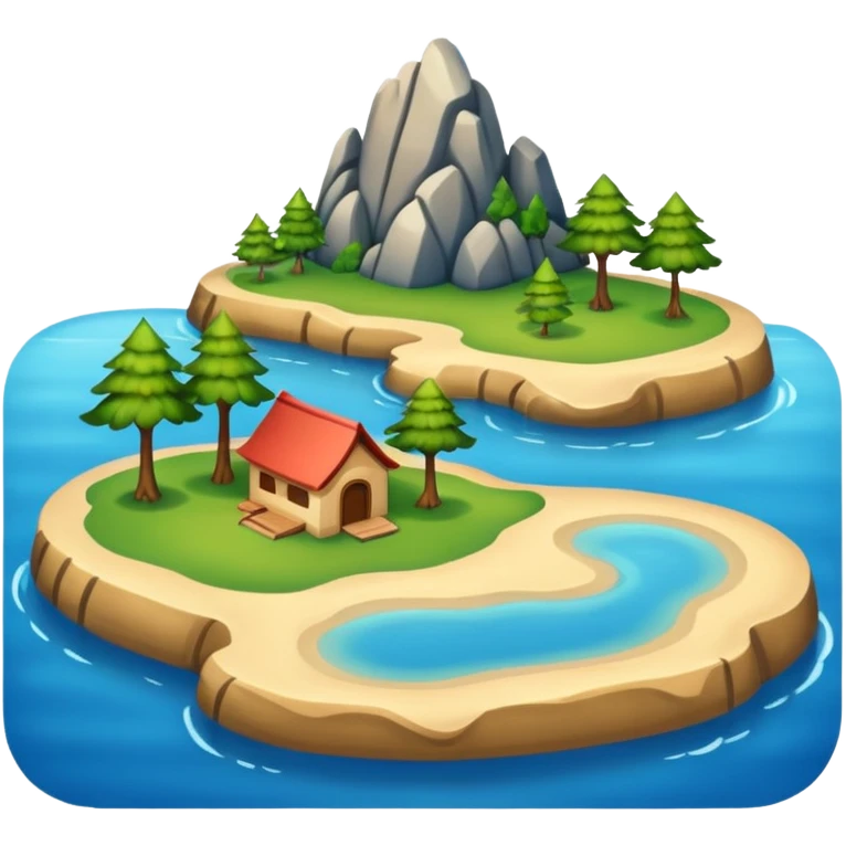 lake with an island emoji