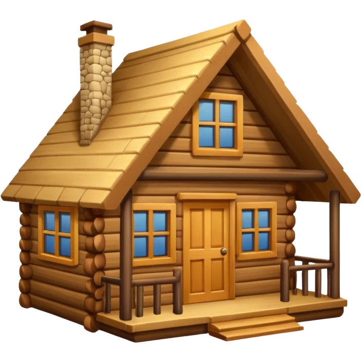 wood cabin emoji