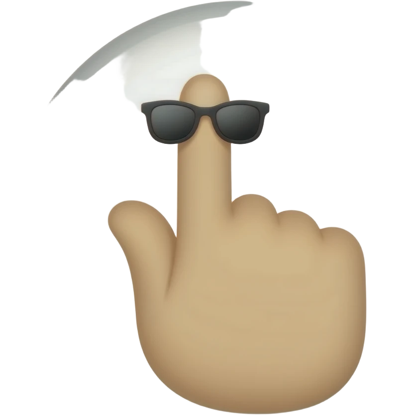 🖕😎 emoji not human the circle not the finger it self emoji