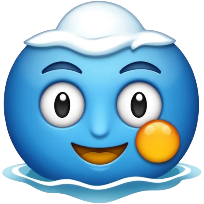 Mavi renkli yuvarlak ve tik emoji