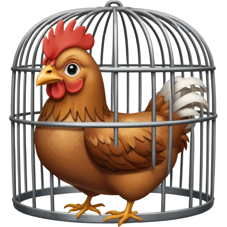 Coq en cage emoji
