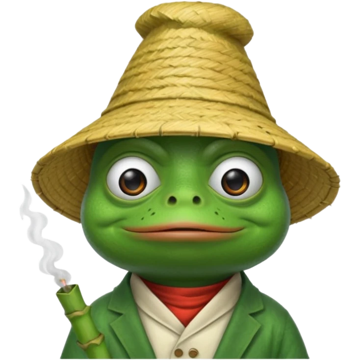 лягушка пепе курит бамбук во вьетнаме emoji