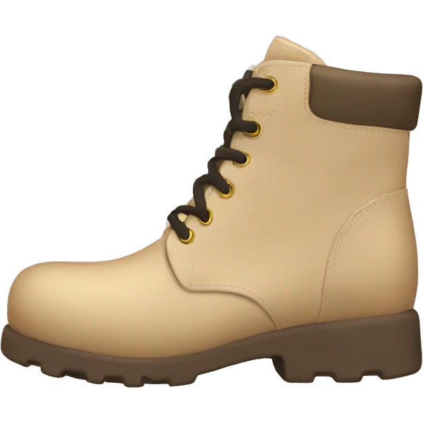 beige chunky boot emoji