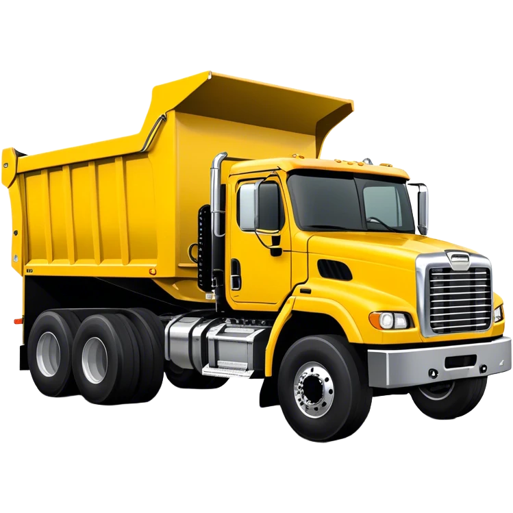Dump Truck - Freightliner 114SD (Model Year: 2022) (Iconic colour: Yellow with black and silver) emoji