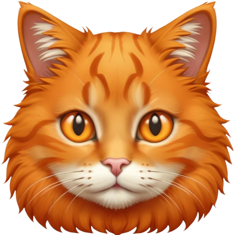 Orange cat with an orange on its head emoji