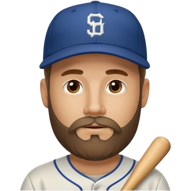40 year old white man beard and baseball hat emoji