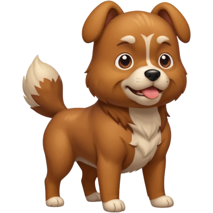 Dog pooping emoji