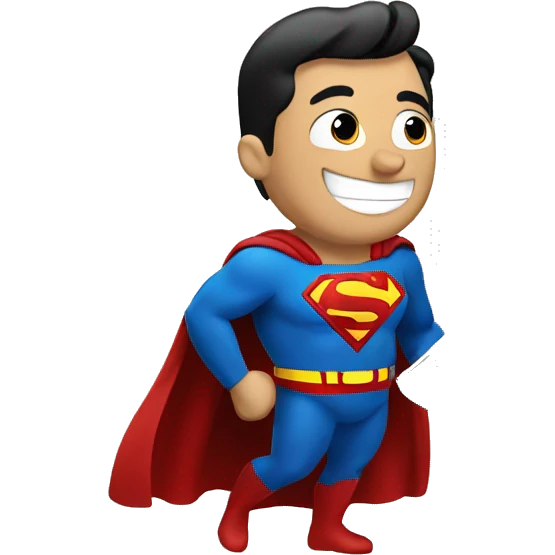 Superman with money emoji