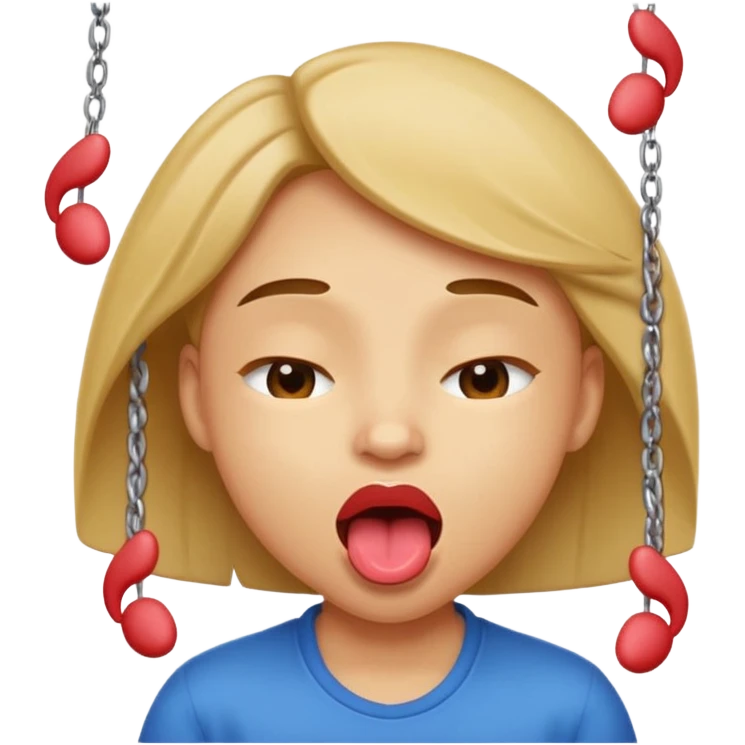 Swinging tounge shaking head  emoji