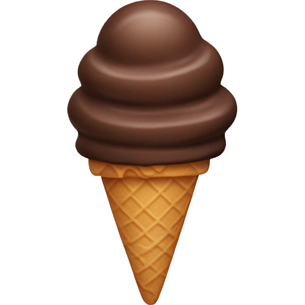 Chocolate ice cream emoji
